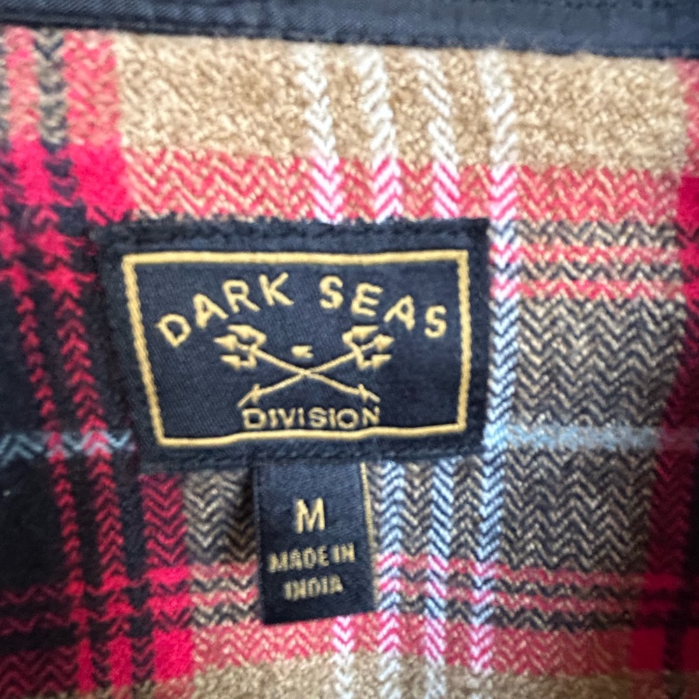 Dark Seas Mechanist Black Men's Jacket with plaid lining , size M Cotton - Picture 4 of 8